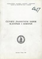 Četvrti znanstveni sabor Slavonije i Baranje, Slavonska Požega, 26-28. listopada 1983. : program rada i sažeci referata i koreferata